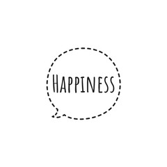 ''Happiness'' Word Illustration