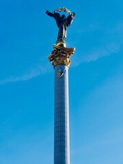Revolution of Dignity,  Euromaidan revolution or 2014 Ukrainian revolution, 22 December 2013, Maidan Nezalezhnosti, Independence Monument