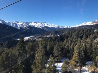 snow covered mountains
