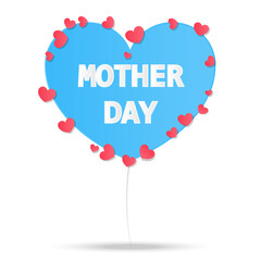 Happy mother day paper style vintage , card invitation , love mom background poster card , vector illustration