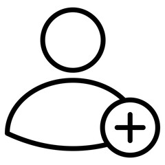 Person hinzufügn Soziale Medien Icon
