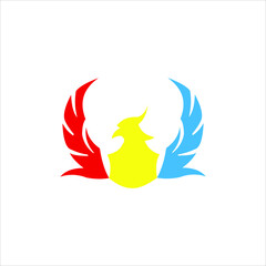 logo eagle templet vector icon 