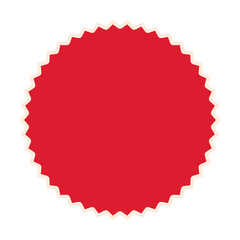 seal stamp of red color on white background