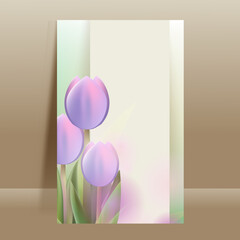 card template Spring flower background with copy space
