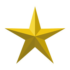 Obraz premium star with yellow color and five points