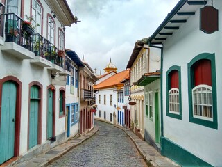 Ouro Preto, Minas Gerais, Brazil - A colonial town in the Serra do Espinhaço mountains of eastern...