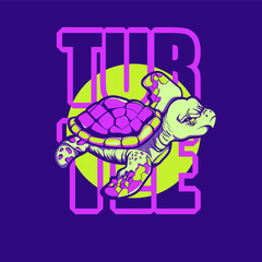 turtle tshirt vector illustration 5 colors
