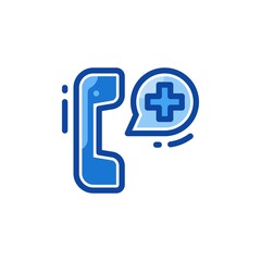 Obraz premium medical support icon in filled line style isolated on white background. EPS 10