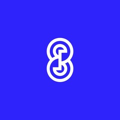Creative modern Letter S logo. for business and technology. blue background. vector based icon template.