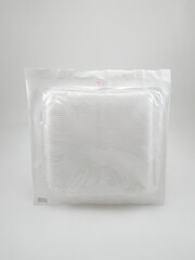 White absorbent gauze pad