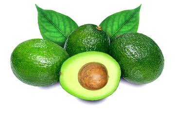 Avocado specialty food isolated on White background, white clipping path