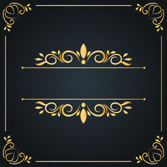 Vintage wedding ornament frame , invitation card , graphic luxury , text here , vector illustration