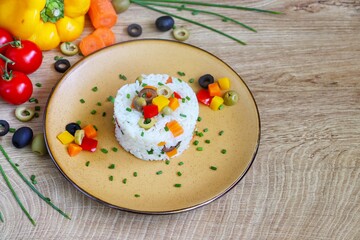 Selective focus on Italian Traditional Vegeterian Food 