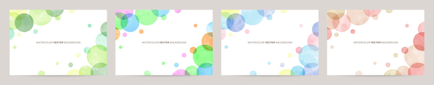 vector card design template with colorful bubbles