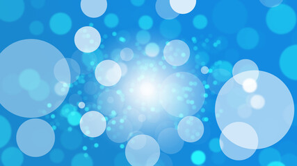 Abstract blue bokeh sea and sky cooling light beautiful design background.