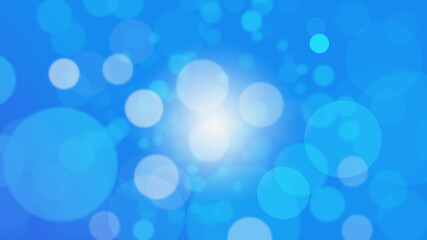 Abstract blue bokeh sea and sky cooling light beautiful design background.