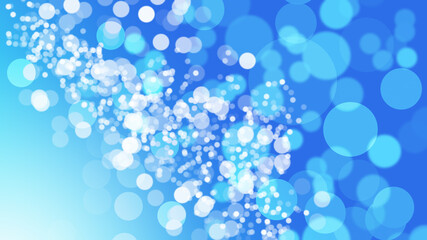 Abstract blue bokeh sea and sky cooling light beautiful design background.