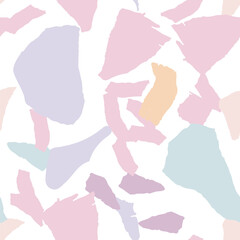 Peach and Violet Terrazzo Wall Vector Seamless 