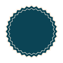 seal stamp of blue color on white background