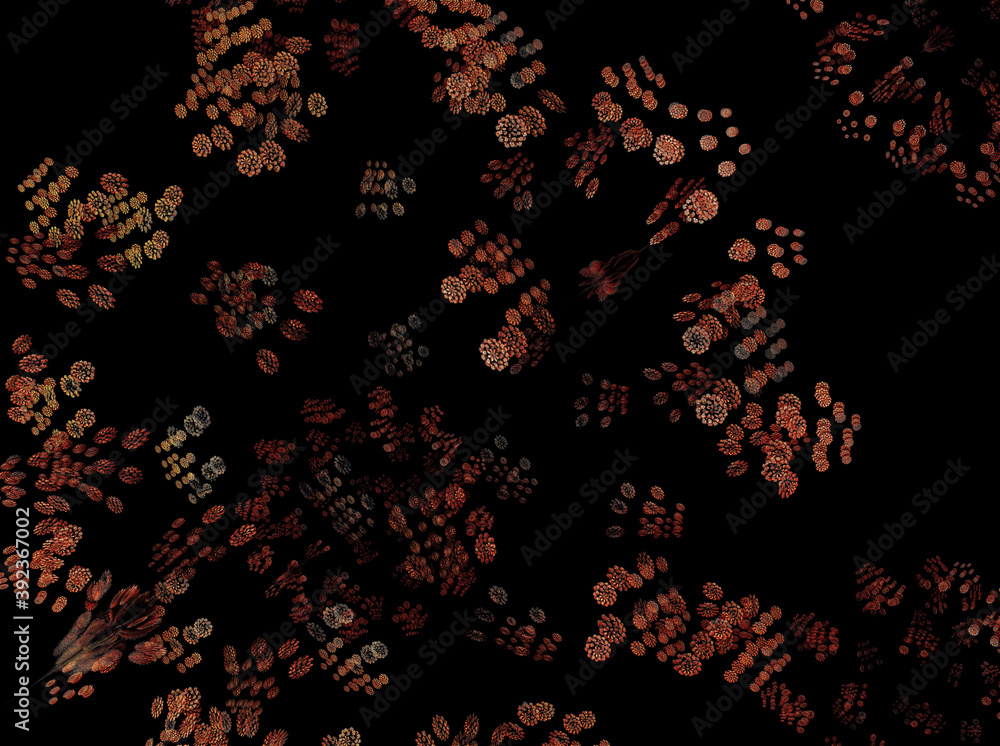 Poster beautiful 3d rendering of a dark background