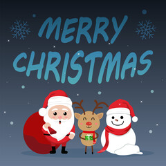 Character Cartoon Cute Christmas Day