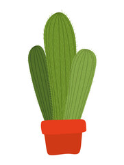 cactus of ligth green color icon on white background