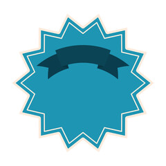 seal stamp of light blue color with a ribbon