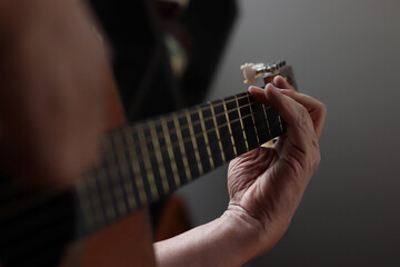 Different hands activities. Playing Guitar