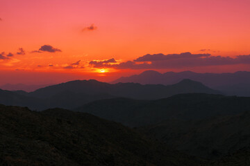 Obraz premium mountain sunset