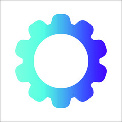 Gear icon. editable icon and color. Vector illustration