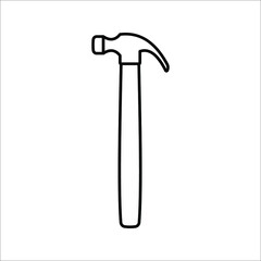 Hammer icon. Service tool icon. editable icons and colors. Vector illustration