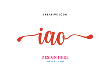 IAO lettering logo is simple, easy to understand and authoritative