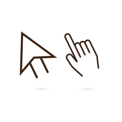 Simple cursor icon. vector illustration