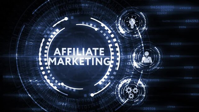 Internet, business, Technology and network concept. AFFILIATE MARKETING. 