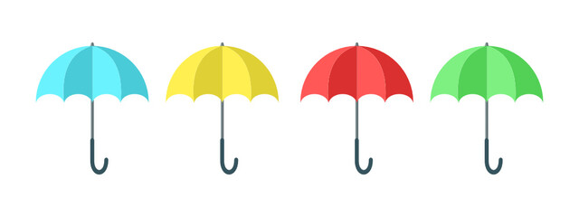 Obraz premium Set of umbrella icon isolate on white background.