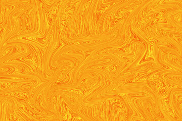 Liquid gold paint on white paper abstract background