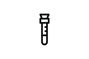 Laboratory Outline Icon - Reaction Tube