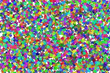 colorful clover-shaped floral pattern background illustration