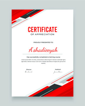 Geometric Corporate Vertical Certificate Design Template