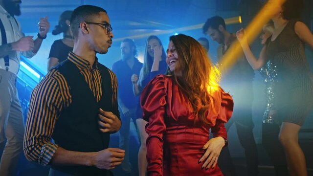 Lovely couple on the dance-floor