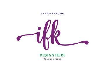 IFK lettering logo is simple, easy to understand and authoritative