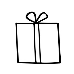 Set of winter doodles with lettering