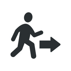 Exit way icon