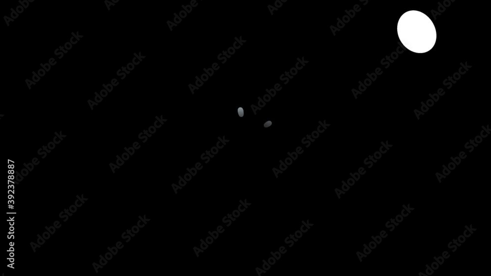 Aufkleber flying into a frame of moving past streetlight abstract blobs