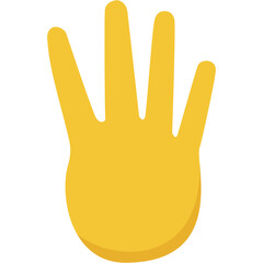 
Hand sign four finger upward meaning fourth
