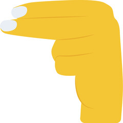 
Index finger and middle finger pointing on the left
