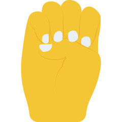 
Closing all the fingers tightly making a fist, concept of anger
