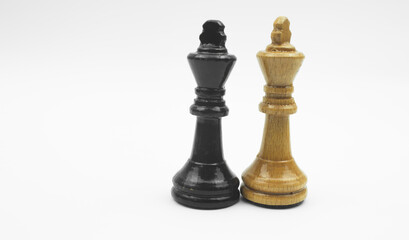Rivalry and competition concepts with opposite chess kings

