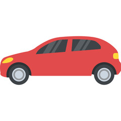 
A mini car, transport flat icon
