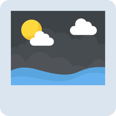 
Image gallery, landscape flat icon
